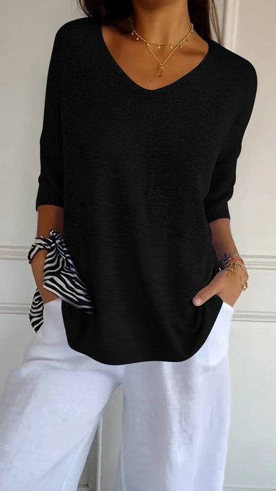 Laurienne™ | Uformell topp med V-hals