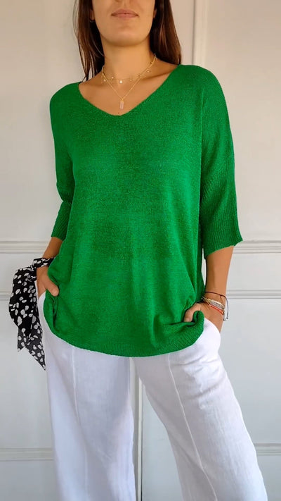 Laurienne™ | Uformell topp med V-hals