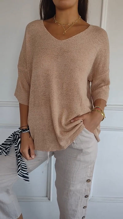 Laurienne™ | Uformell topp med V-hals