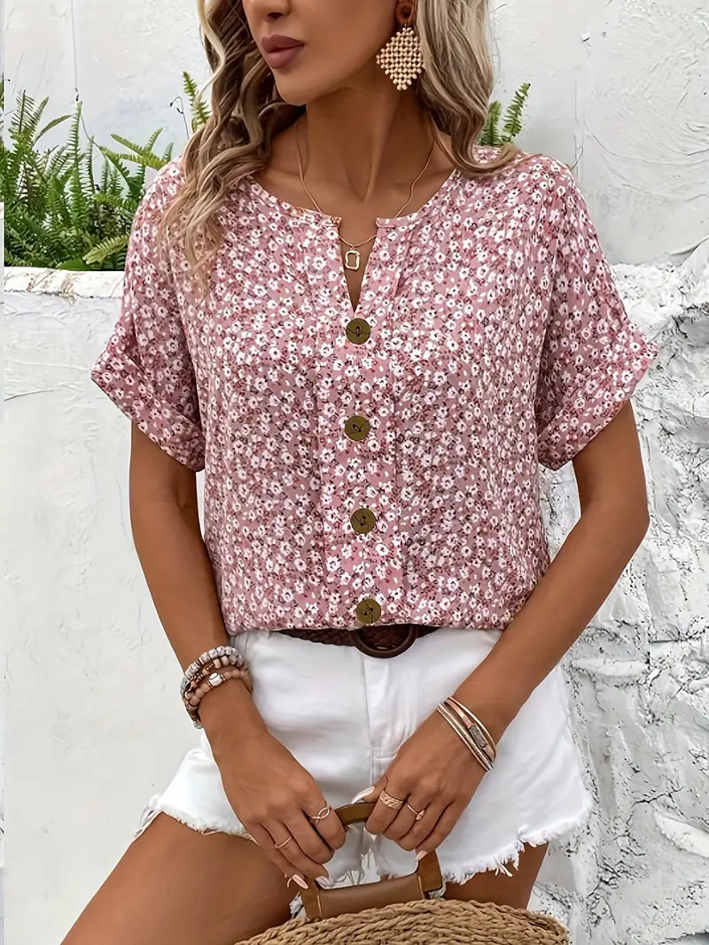 MIRELIA | LÄTT FLORAL BLUS
