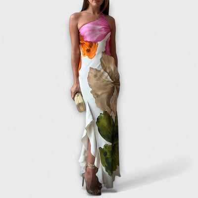 De Sapphire - Elegant patchwork maxikjole