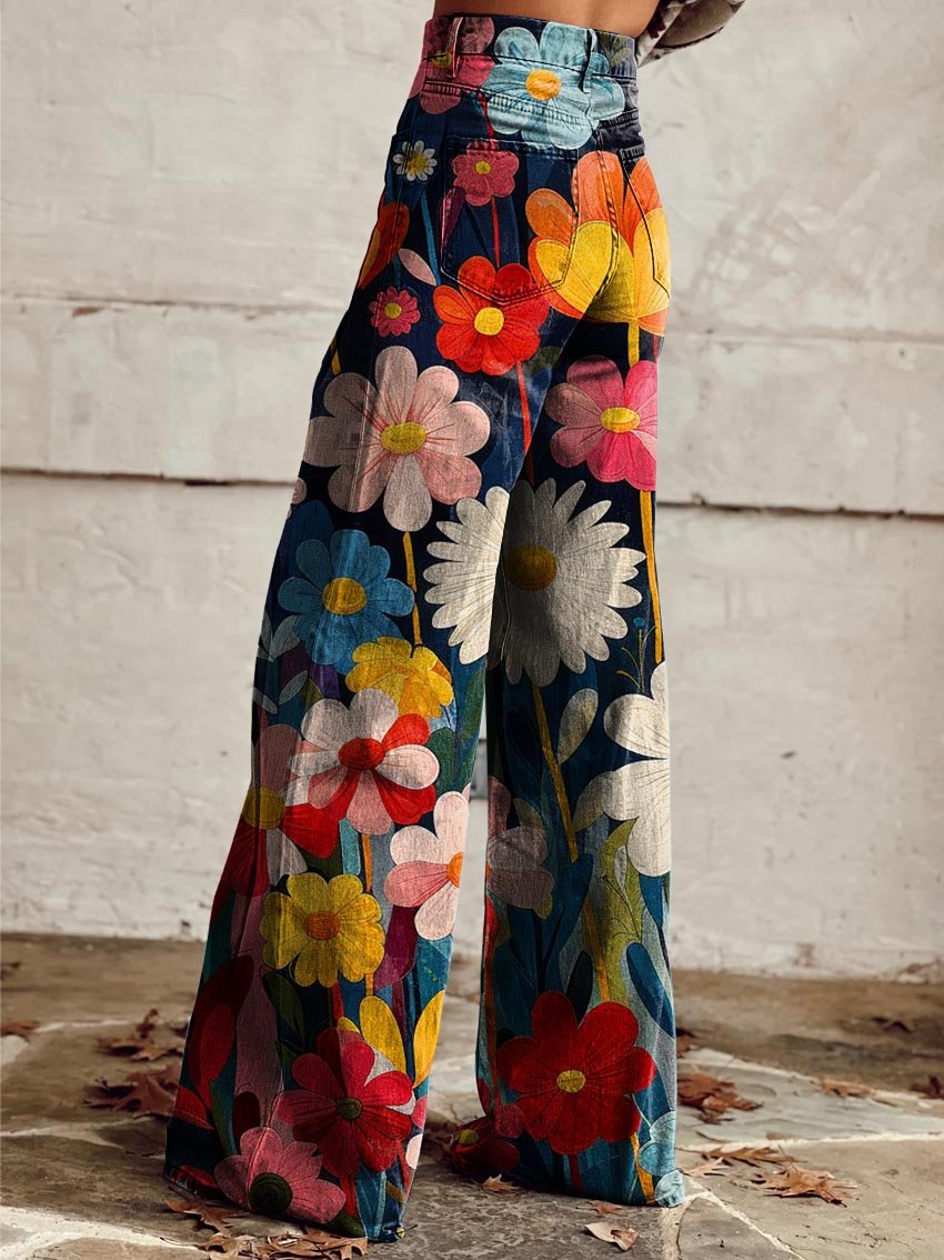 Flower Power | Vintage blussede bukser